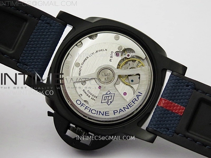 PAM1408 Z DLC VSF 1:1 Best Edition Blue Dial on Blue Rubber Strap Asian P900