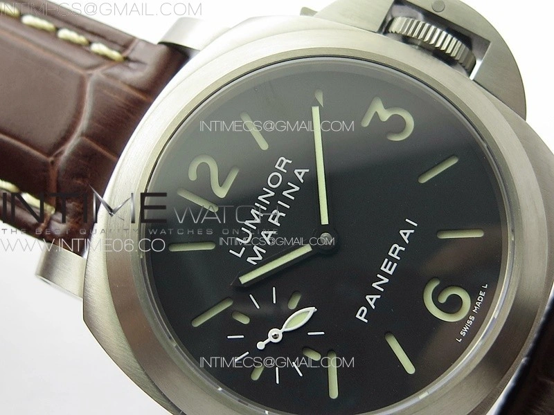 PAM177 Titanium HW 1:1 Best Edition on Black Leather Strap A6794