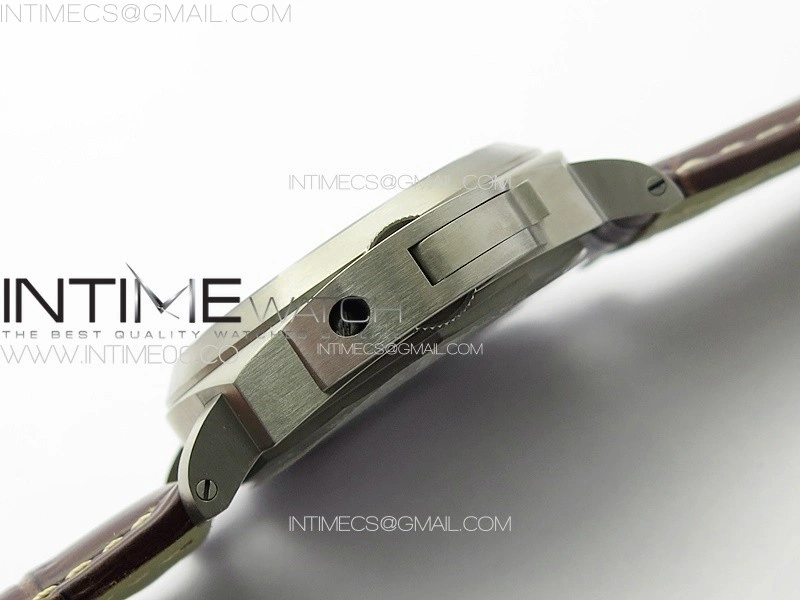 PAM177 Titanium HW 1:1 Best Edition on Black Leather Strap A6794