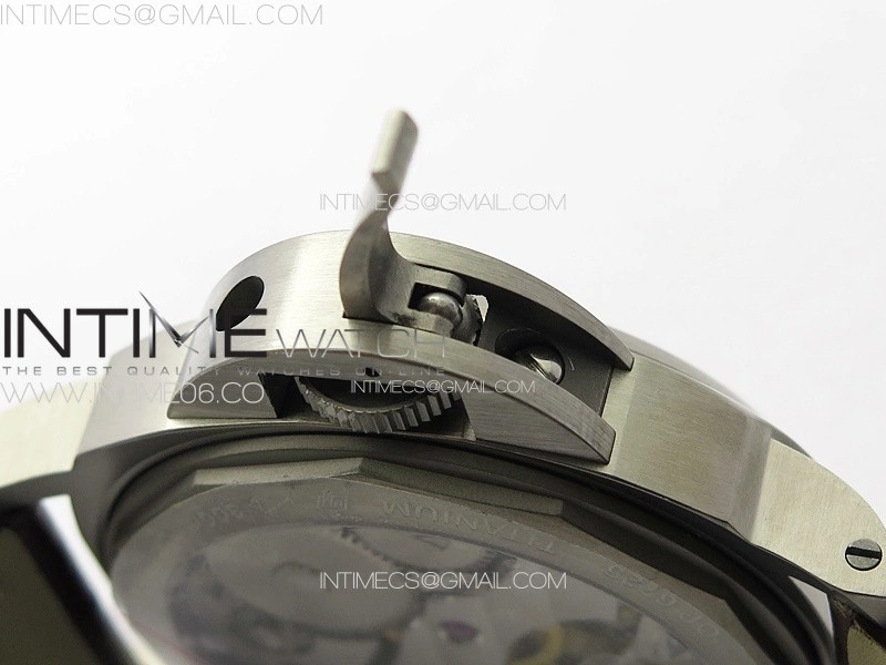 PAM177 Titanium HW 1:1 Best Edition on Black Leather Strap A6794