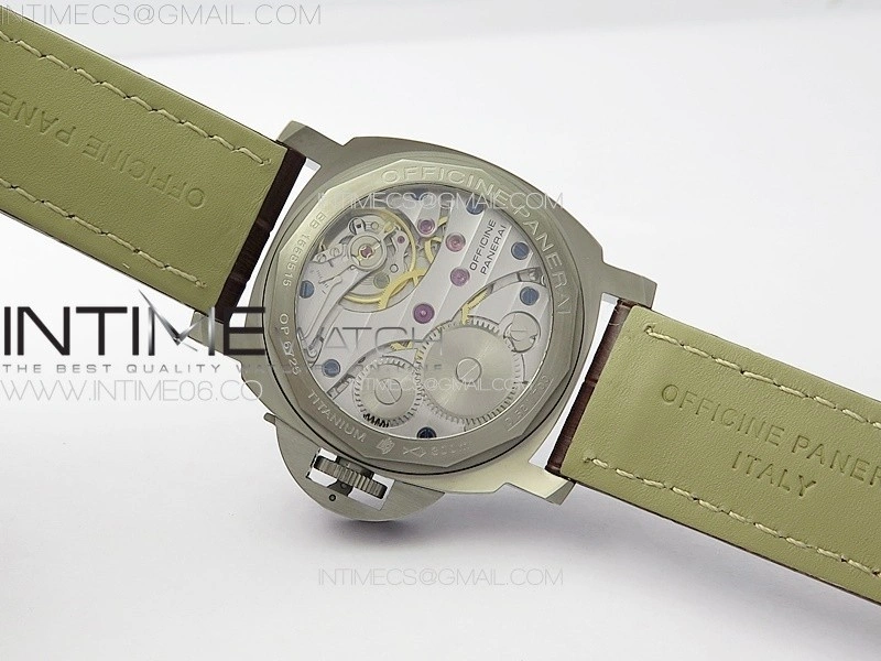 PAM177 Titanium HW 1:1 Best Edition on Black Leather Strap A6794