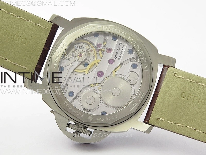PAM177 Titanium HW 1:1 Best Edition on Black Leather Strap A6794