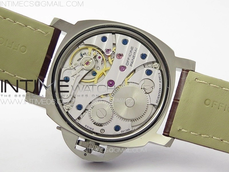 PAM177 Titanium HW 1:1 Best Edition on Black Leather Strap A6794