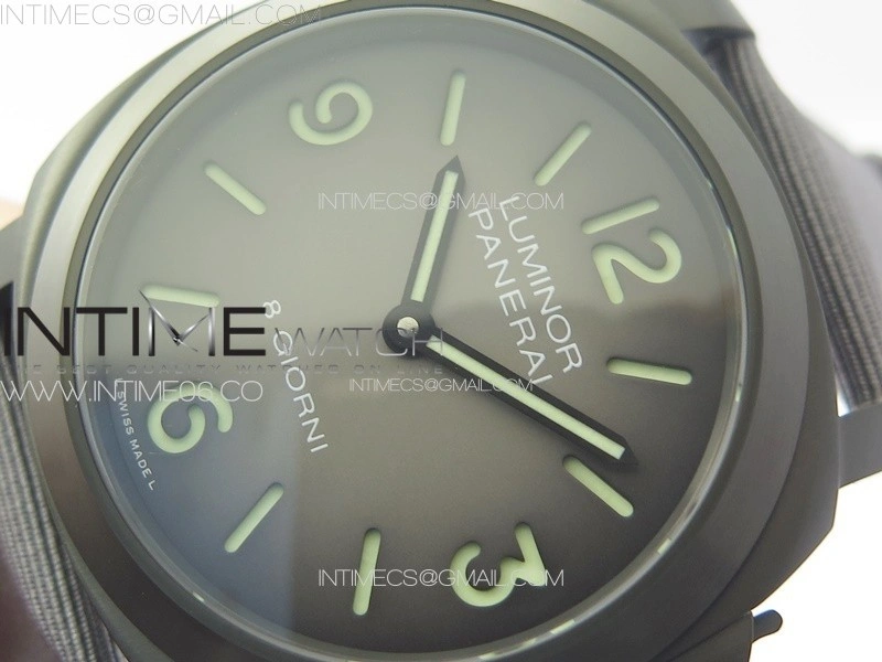 PAM2121 DLC Titanium HWF 1:1 Best Edition Gray Dial On Gray Nylon Strap A6497