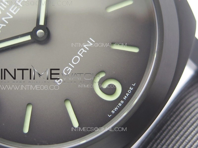 PAM2121 DLC Titanium HWF 1:1 Best Edition Gray Dial On Gray Nylon Strap A6497