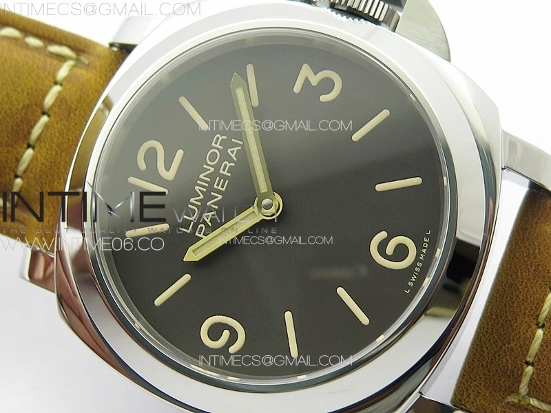 PAM390 N HWF 1:1 Best Edition on Brown Leather Strap A6497