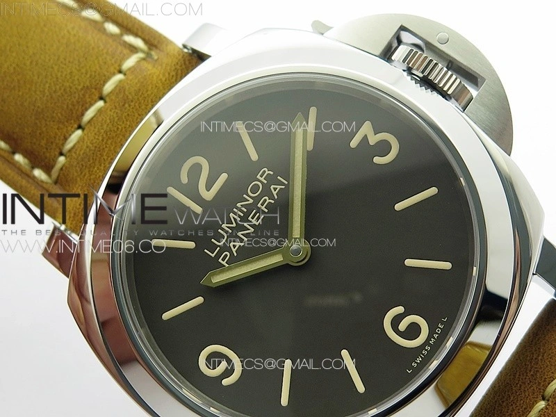 PAM390 N HWF 1:1 Best Edition on Brown Leather Strap A6497