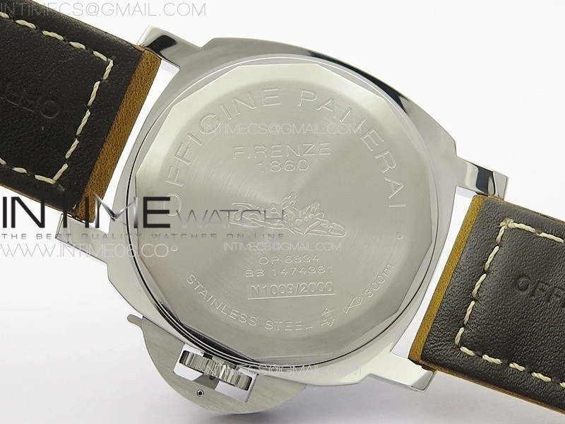 PAM390 N HWF 1:1 Best Edition on Brown Leather Strap A6497