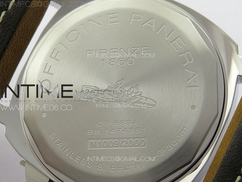PAM390 N HWF 1:1 Best Edition on Brown Leather Strap A6497