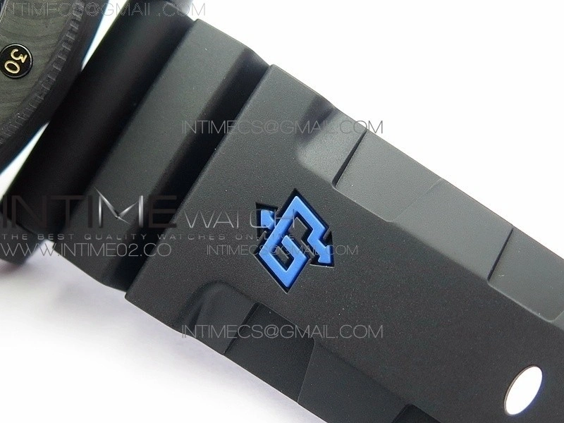 PAM616 Carbotech V3 VSF 1:1 Best Edition on Blue Logo Black Rubber Strap P9000