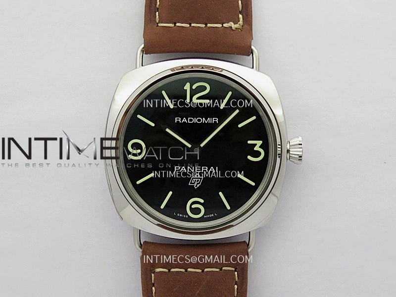 PAM753 HWF 1:1 Best Edition Black Dial On Brown ASSO Leather Strap A6497