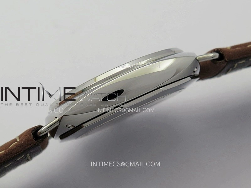 PAM753 HWF 1:1 Best Edition Black Dial On Brown ASSO Leather Strap A6497
