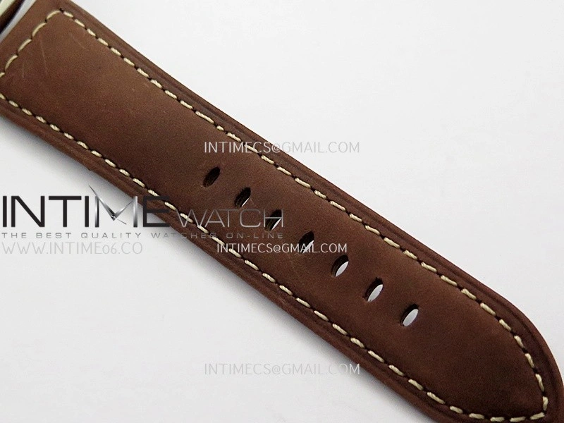 PAM753 HWF 1:1 Best Edition Black Dial On Brown ASSO Leather Strap A6497