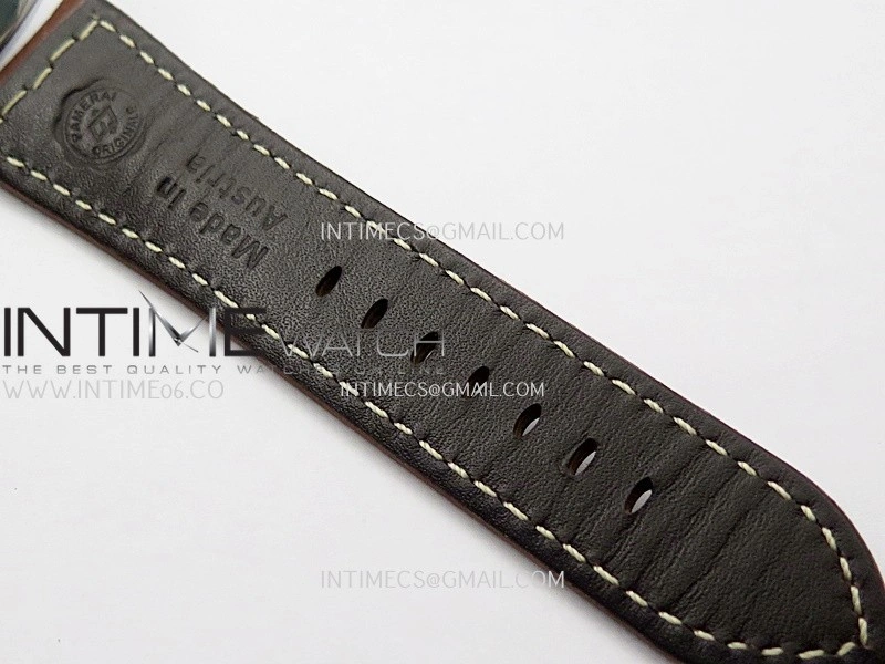 PAM753 HWF 1:1 Best Edition Black Dial On Brown ASSO Leather Strap A6497