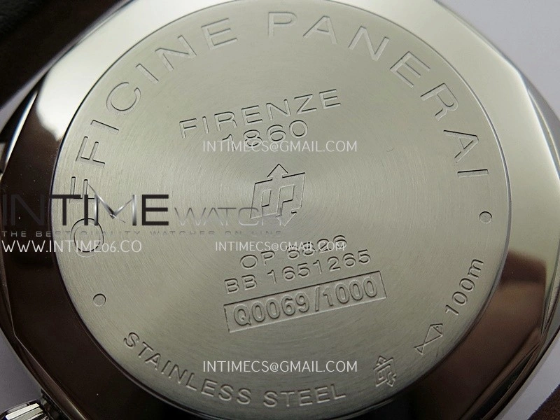 PAM753 HWF 1:1 Best Edition Black Dial On Brown ASSO Leather Strap A6497