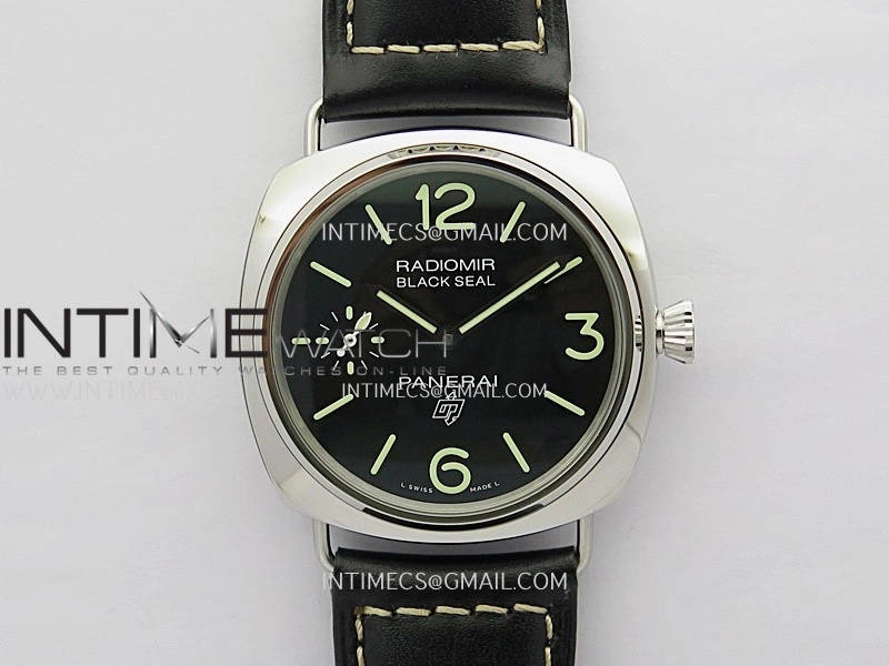 PAM754 HWF 1:1 Best Edition Black Dial On Black Leather Strap A6497