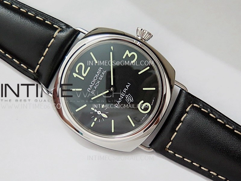 PAM754 HWF 1:1 Best Edition Black Dial On Black Leather Strap A6497