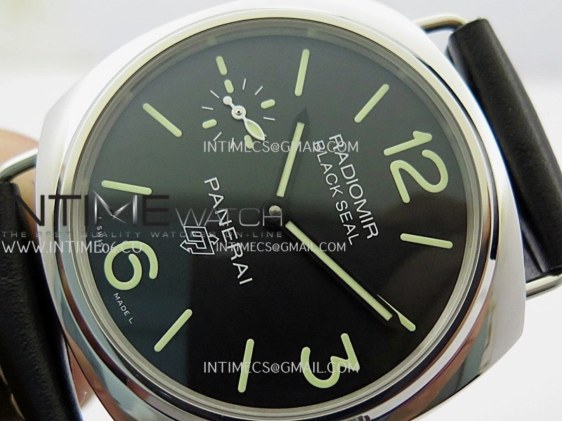 PAM754 HWF 1:1 Best Edition Black Dial On Black Leather Strap A6497