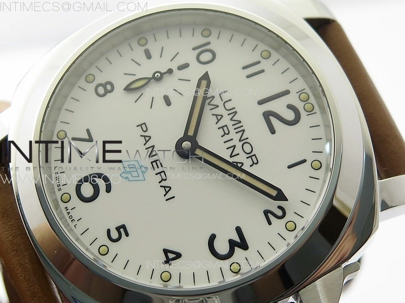 PAM778 W HWF 1:1 Best Edition White Dial on Brown Leather Strap A6497