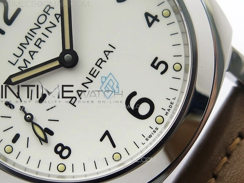 PAM778 W HWF 1:1 Best Edition White Dial on Brown Leather Strap A6497