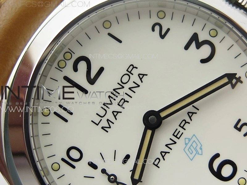 PAM778 W HWF 1:1 Best Edition White Dial on Brown Leather Strap A6497