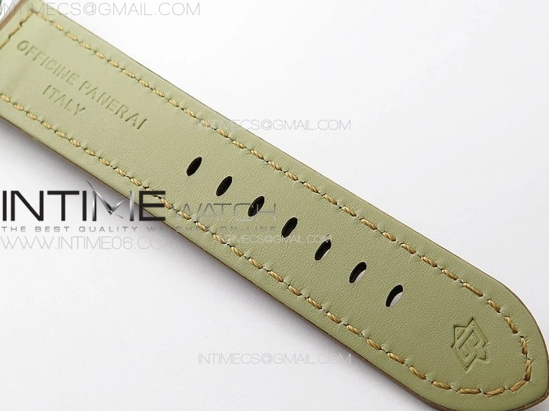 PAM778 W HWF 1:1 Best Edition White Dial on Brown Leather Strap A6497