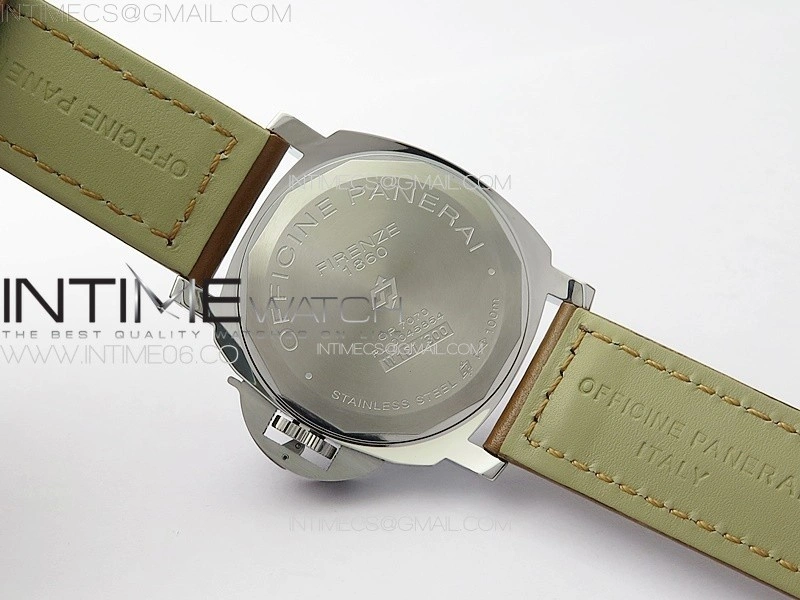 PAM778 W HWF 1:1 Best Edition White Dial on Brown Leather Strap A6497