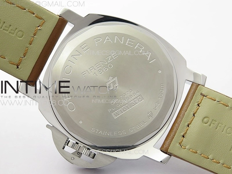 PAM778 W HWF 1:1 Best Edition White Dial on Brown Leather Strap A6497