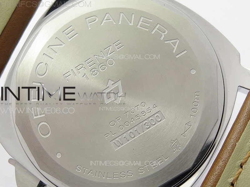 PAM778 W HWF 1:1 Best Edition White Dial on Brown Leather Strap A6497