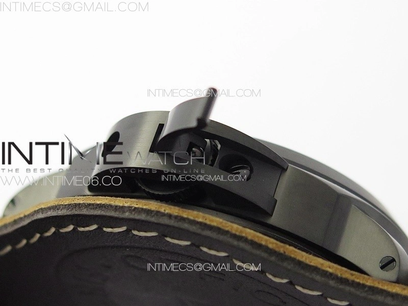 PAM779 DLC T HWF 1:1 Best Edition on Black ASSO Leather Strap A6497