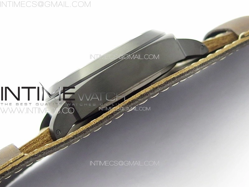 PAM779 DLC T HWF 1:1 Best Edition on Black ASSO Leather Strap A6497