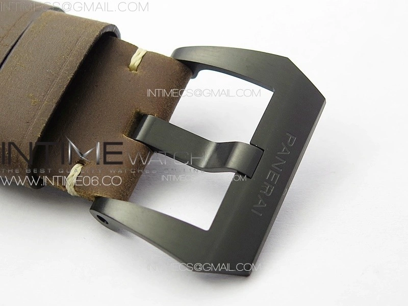 PAM779 DLC T HWF 1:1 Best Edition on Black ASSO Leather Strap A6497
