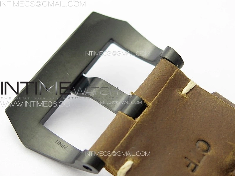 PAM779 DLC T HWF 1:1 Best Edition on Black ASSO Leather Strap A6497