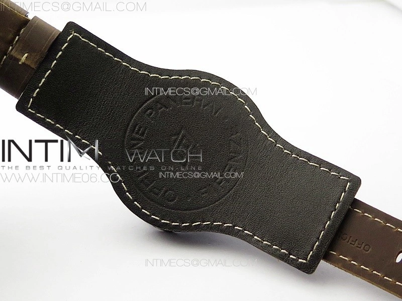 PAM779 DLC T HWF 1:1 Best Edition on Black ASSO Leather Strap A6497