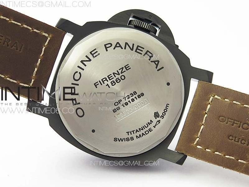 PAM779 DLC T HWF 1:1 Best Edition on Black ASSO Leather Strap A6497