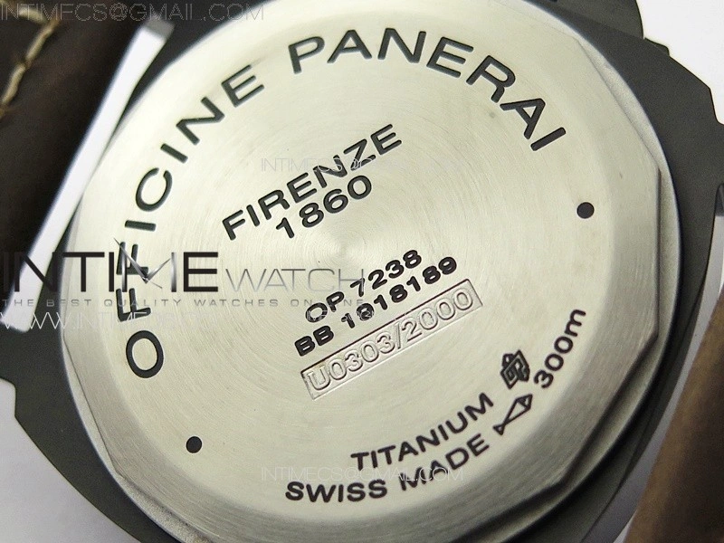 PAM779 DLC T HWF 1:1 Best Edition on Black ASSO Leather Strap A6497