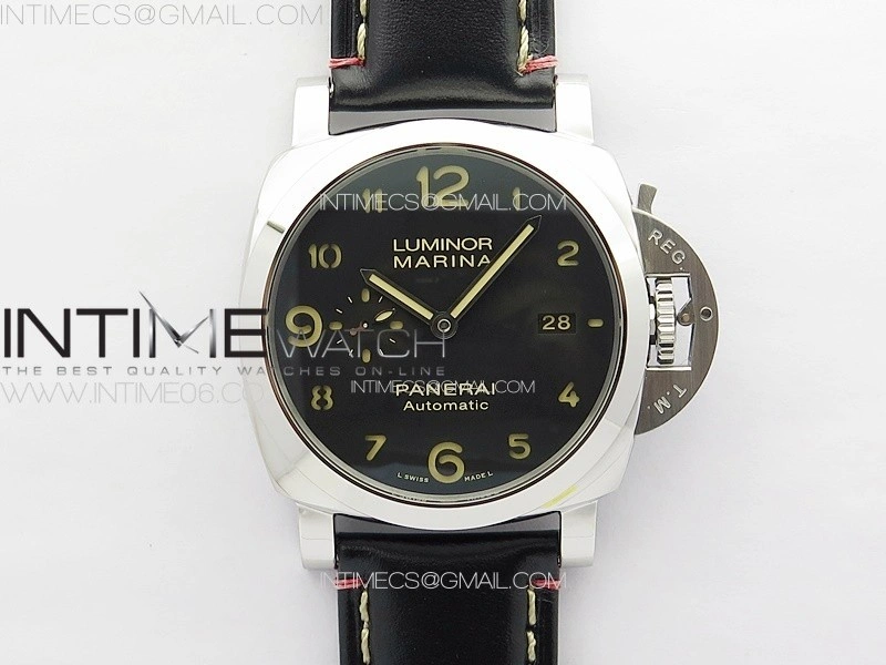 PAM910 HWF 1:1 Best Edition on Black Leather Strap P9010