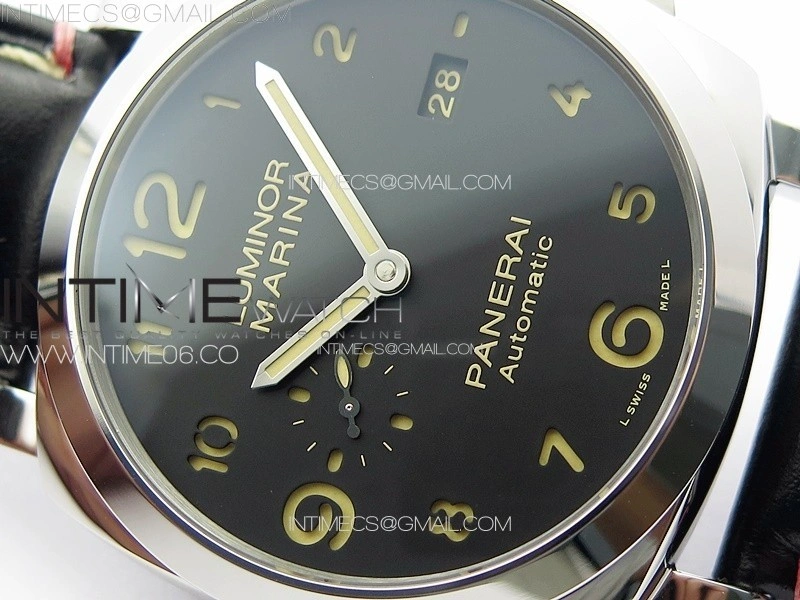 PAM910 HWF 1:1 Best Edition on Black Leather Strap P9010