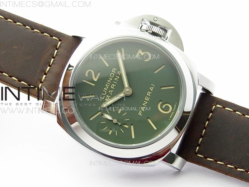 PAM911 T Noob 1:1 Best Edition on Brown Leather Strap A6497 with Y-Incabloc V12