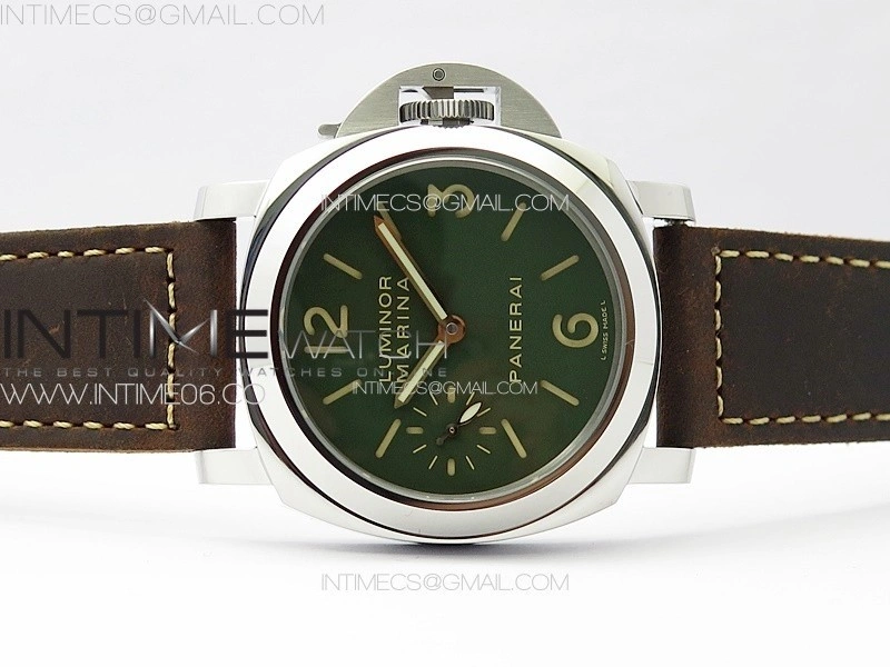 PAM911 T Noob 1:1 Best Edition on Brown Leather Strap A6497 with Y-Incabloc V12