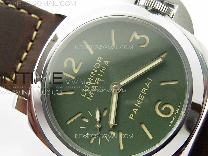 PAM911 T Noob 1:1 Best Edition on Brown Leather Strap A6497 with Y-Incabloc V12