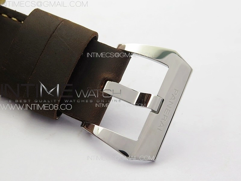 PAM911 T Noob 1:1 Best Edition on Brown Leather Strap A6497 with Y-Incabloc V12