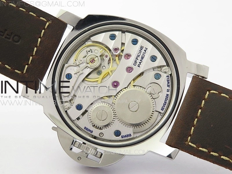 PAM911 T Noob 1:1 Best Edition on Brown Leather Strap A6497 with Y-Incabloc V12