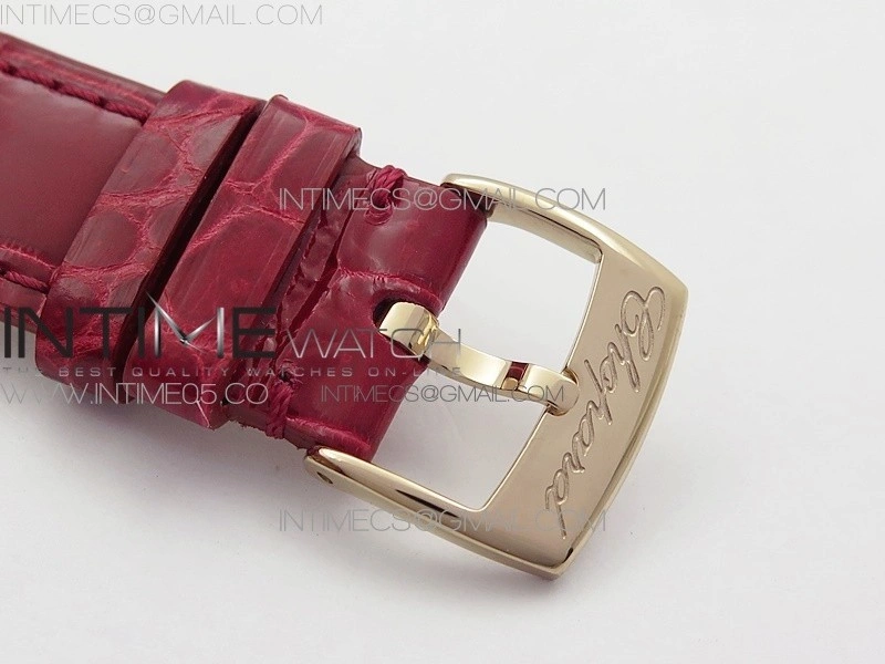 HAPPY SPORT AUTOMATIC RG 36MM YYF 1:1 BEST EDITION WHITE DIAL ON RED LEATHER STRAP A2892
