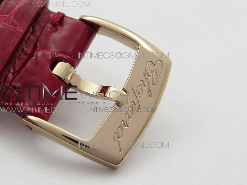 HAPPY SPORT AUTOMATIC RG 36MM YYF 1:1 BEST EDITION WHITE DIAL ON RED LEATHER STRAP A2892