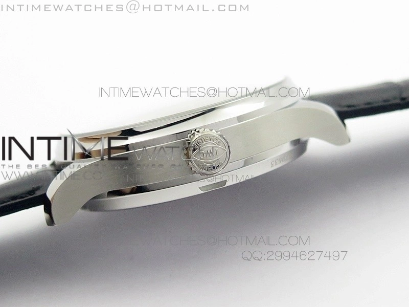 PORTUGUESE REAL PR IW500109 AZF 1:1 BEST EDITION ON BLACK LEATHER STRAP A52010