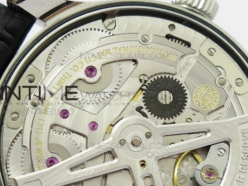 PORTUGUESE REAL PR IW500109 AZF 1:1 BEST EDITION ON BLACK LEATHER STRAP A52010