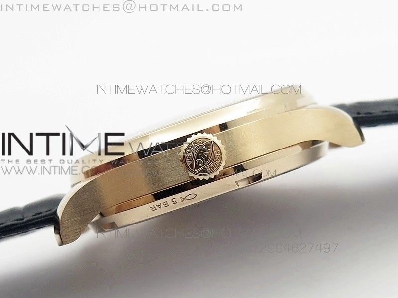 PORTUGUESE REAL PR IW500115 AZF 1:1 BEST EDITION ON BLACK LEATHER STRAP A52010