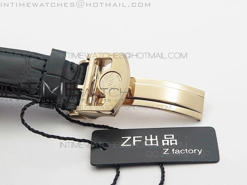 PORTUGUESE REAL PR IW500115 AZF 1:1 BEST EDITION ON BLACK LEATHER STRAP A52010