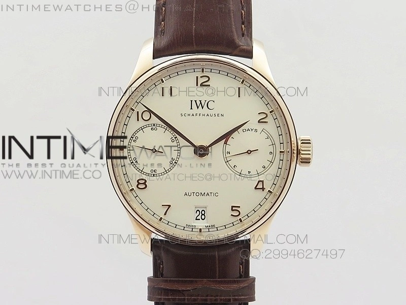 PORTUGUESE REAL PR IW500701 AZF 1:1 BEST EDITION ON BROWN LEATHER STRAP A52010